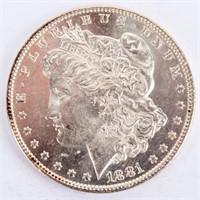 Coin 1881-O Morgan Silver Dollar PL Unc.