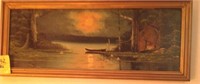 Pair of Oil on Board Paintings 20 1/2" x 8 3/4"