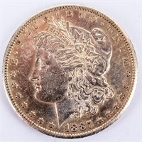 Coin 1887-S  Morgan Silver Dollar Extra Fine