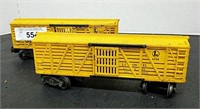 2 Lionel 6656 Cattle Cars-no Decal