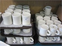 72 Coffee Cups Commercial Vitrified (3X Baked.)