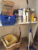 Mop Bucket, Broom , Cleaning Supplies