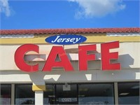 Jersey Café Lighted Front Sign  Neon Interior Tubi