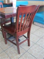 7X$ Stained Oak School House Dining  Chairs