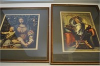 2 Antique Russian Icons, Jesus & Madonna