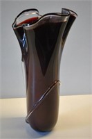 Susan Glass Art Glass Vase 18.5" High