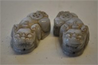 Antique Asian Foo Dog Pendants