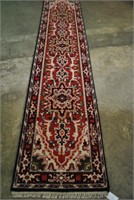 Indo- Heriz Hand Knotted Rug Runner 2.6 x 12.2