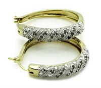 Quality 1/2 ct Diamond Hoop Earrings