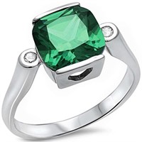Cushion Cut 2.50 ct Emerald Dinner Ring