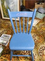 Antique Folk Art Painted Chair