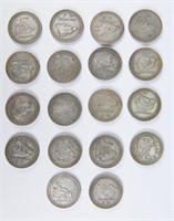 Full Set of Chinese Eighteen Lohan Silver Coins