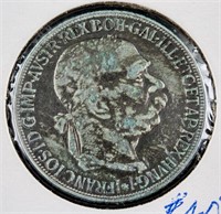 Austria-Hungary 5 Corona Silver (.900) Coin