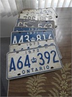1970's License Plates