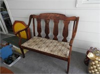 Antique Love Seat, 44" L