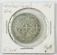 1908 Newfoundland 50 Cents Silver (.925) Coin