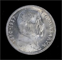 1937 Czechoslovakia 20 Korun Silver Coin