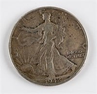 1942 United States Half Dollar Silver (.900) Coin
