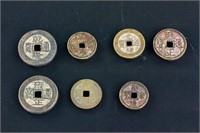 Seven Assorted Chinese Bronze Coins