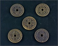 Five Assorted Chinese Bronze Coins