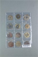 Twelve Assorted Chinese Bronze Coin