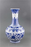Chinese Fine Blue&White Porcelain Vase Qianlong Mk