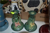 Roseville Pottery Candlesticks