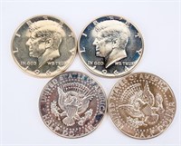Coin 4 Proof Kennedy Half Dollars 1964