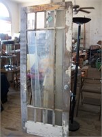 Glass and wooden frame door