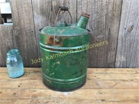 Antique Green Paint 2 gallon kerosene can