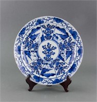 Chinese Export Blue&White Porcelain Saucer Kangxi