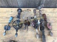 Large lot of antique hand drills