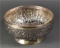 Chinese Export Silver Bowl by Luen Wo, Shanghai