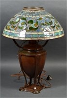 Tiffany Marked Mosaic Green Petal Lamp Shade