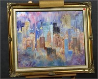 Oil on Canvas "City Impressions" by Ruth Cole