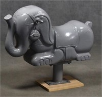 Cast Aluminum Elephant Child's Park Toy
