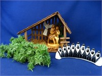 Holiday Manger, Figurine, Candle Holder