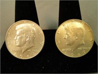2 Silver Half Dollars 1964, 1967