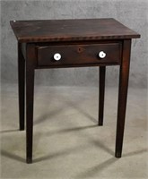 Primitive One Drawer Stand in Dark Stained Finish