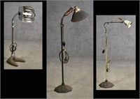Group of Three Industrial Style Lamps