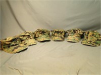 6 Camo Fatigue Military Caps