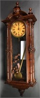 Welch Spring Co. Walnut Wall Clock