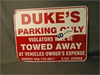 Duke's -No Parking Sign
