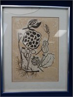 "Pods and Leaves"  Art Print by Farmer