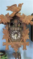 Carved Wood Cuckoo Clock With Dancing Figurines