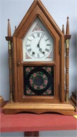 Mantel Clock With Floral Design