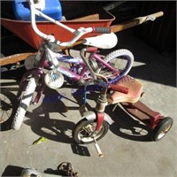 Kids tricycle & bicycle w/training wheels
