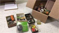 Box of Misc Vintage Office Items & Locks