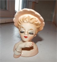 Small Vintage Lady Head Vase