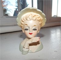 Small Vintage Lady Head Vase